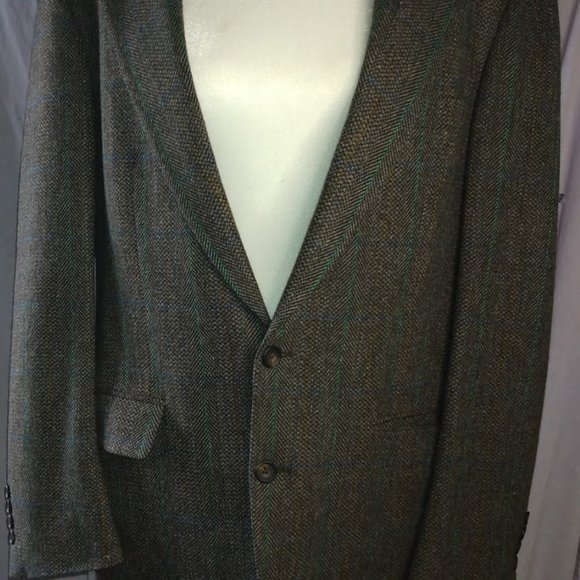 VINTAGE AQUASCUTUM MENS WOOL SPORT COAT SUIT PROM - Picture 2 of 8